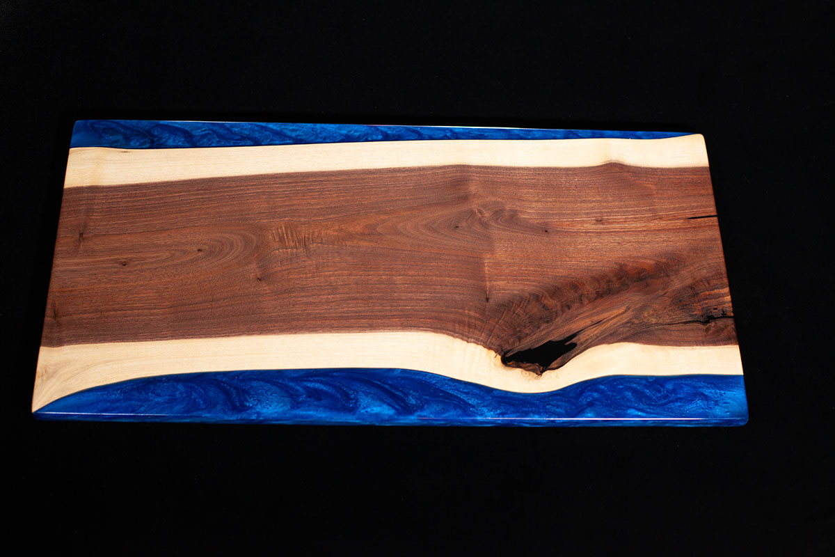 Walnut Epoxy Edge Charcuterie Board