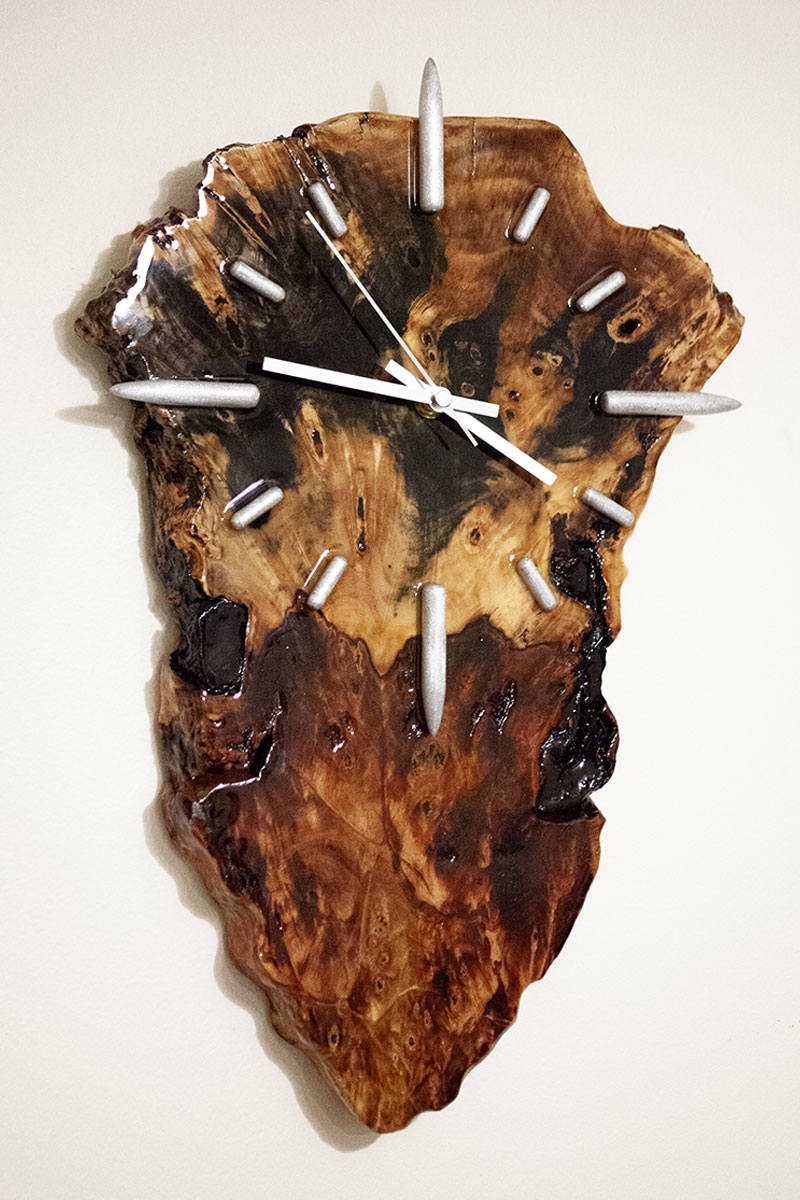 Buckeye Burl Wall Clock