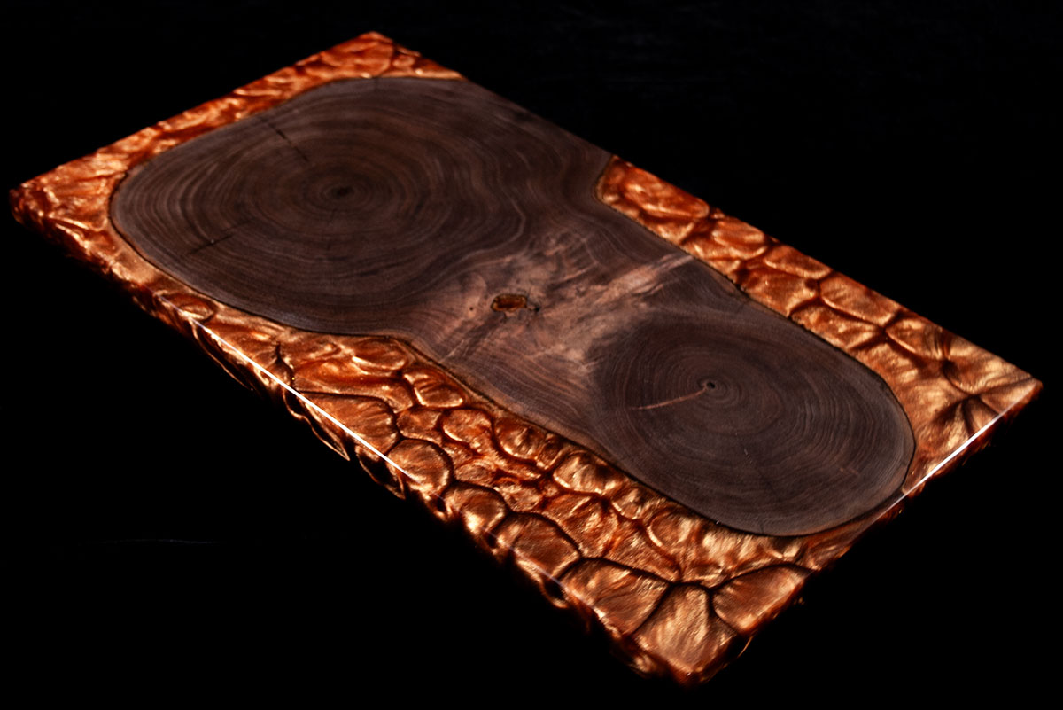 Oak End-grain Bronze Epoxy Charcuterie Board