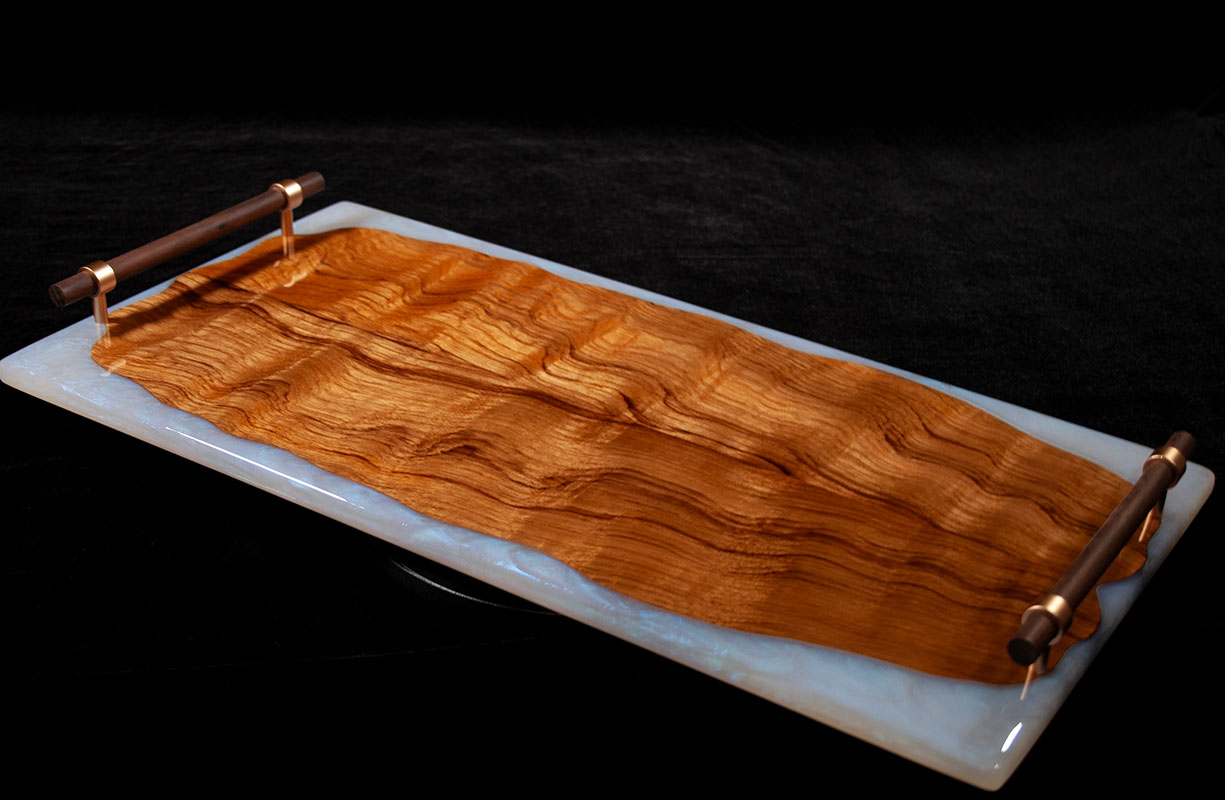 Teak and Ghost Sapphire Charcuterie Board