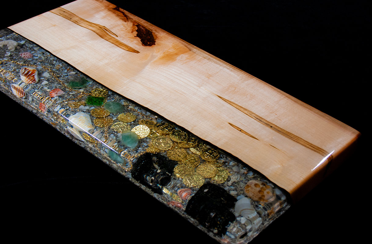 Spalted Maple Treasure Themed Charcuterie Board