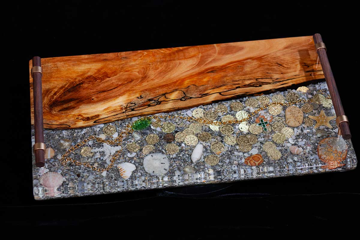 Spalted Beech Treasure Themed Charcuterie Board