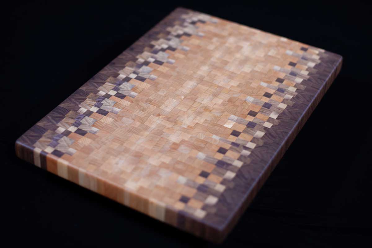 Walnut, Maple & Cherry End Grain River Board