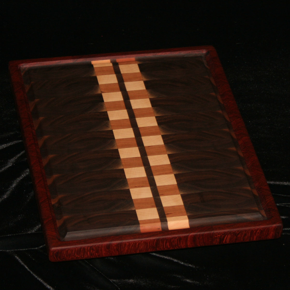 Walnut Cutting Board with Maple & Cherry Pattern